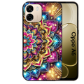 Coque noire taperso pour OPPO A6 A6X 4G et 5G avec motif mandala 2 protection antichoc personnalisée