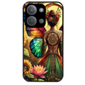 Coque noire taperso pour POCO C85 avec motif fee et fleurs protection antichoc personnalisée