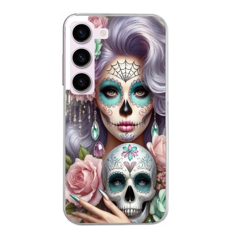 Coque taperso pour Galaxy A13 4G et 5G A23 A53 avec motif tete de mort calavera bijoux protection antichoc personnalisée