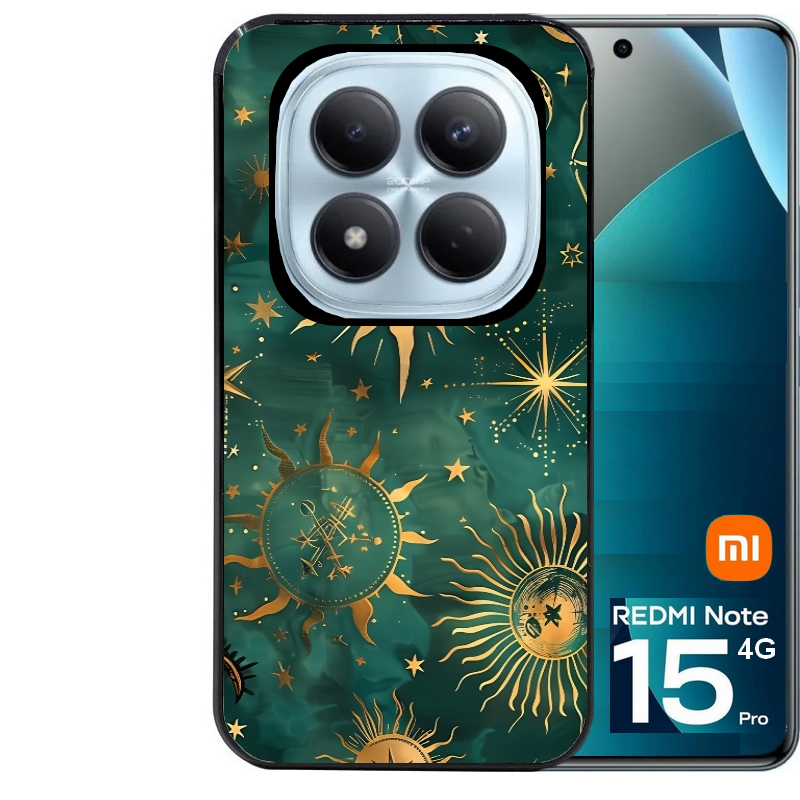 Coque noire taperso pour Redmi Note 15 et PRO PLUS 4G 5G avec motif lune et astro protection antichoc personnalisée