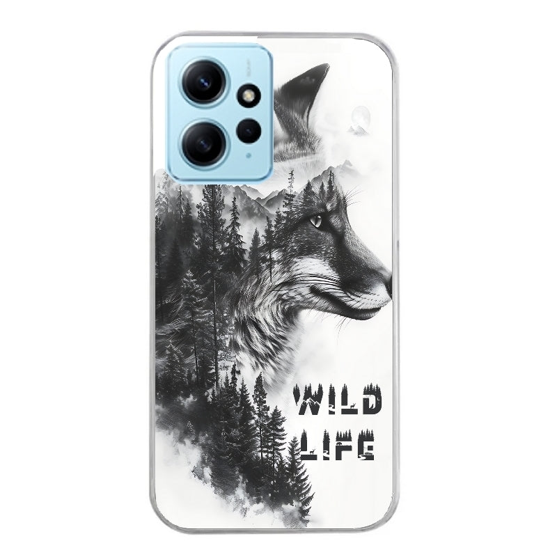 Coque taperso pour Redmi Note 12 4G 5G PRO 4G avec motif renard fox wild protection antichoc personnalisée