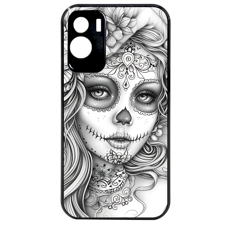 Coque noire taperso pour Honor 70 LITE 90 et LITE avec motif mort calavera tatoo protection antichoc personnalisée