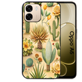 Coque noire taperso pour OPPO A6 A6X 4G et 5G avec motif cactus et succulent protection antichoc personnalisée