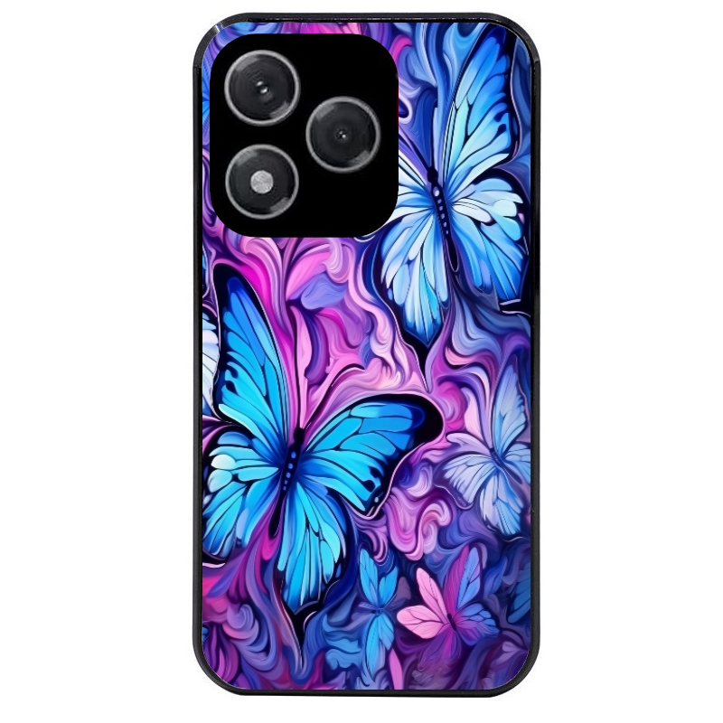 Coque noire taperso pour Honor 400 et Lite Pro Smart avec motif papillon violet uv protection antichoc personnalisée