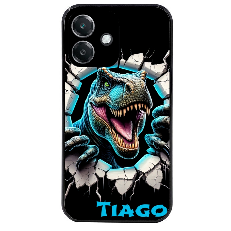 Coque noire taperso pour OPPO A40 avec motif dino t rex personnalisee protection antichoc personnalisée