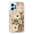 Coque taperso pour Redmi Note 12 4G 5G PRO 4G avec motif bois et dentelle 2 protection antichoc personnalisée