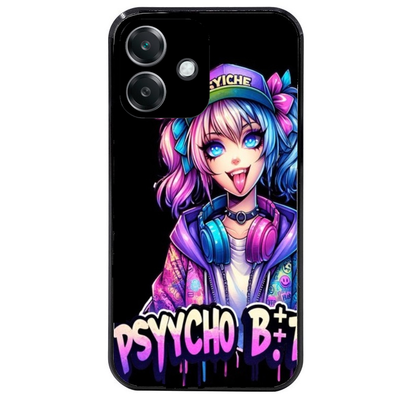 Coque noire taperso pour OPPO A40 avec motif anime manga et psycho protection antichoc personnalisée