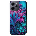 Coque noire taperso pour Redmi 12 4G et 5G avec motif tropical violet et des fleurs protection antichoc personnalisée