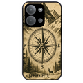 Coque noire taperso pour POCO C85 avec motif voyage et boussole protection antichoc personnalisée