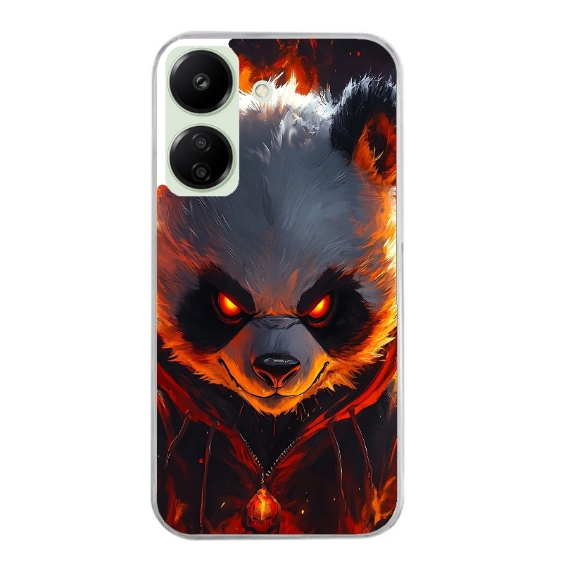 Coque taperso pour POCO C65 4G avec motif panda very angry protection antichoc personnalisée