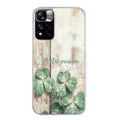 Coque taperso pour Redmi Note 11 4G PRO 5G 11S avec motif bois et trefle personnalisee protection antichoc personnalisée