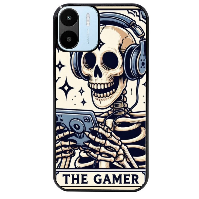 Coque noire taperso pour Redmi A1 et A2 avec motif mort gamer protection antichoc personnalisée