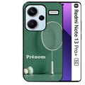 Coque noire taperso pour Redmi Note 13 PRO PLUS 5G avec motif badminton sport personnalise protection antichoc personnalisée