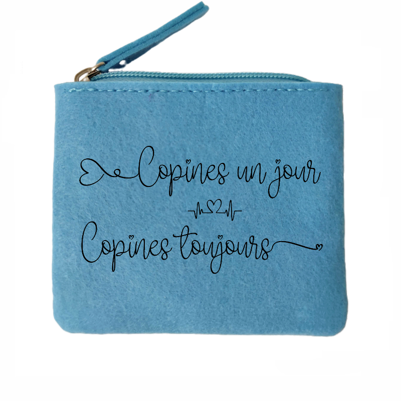 Porte monnaie copine toujours en feutrine en feutrine