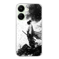 Coque taperso pour POCO C65 4G avec motif samourai et lune protection antichoc personnalisée