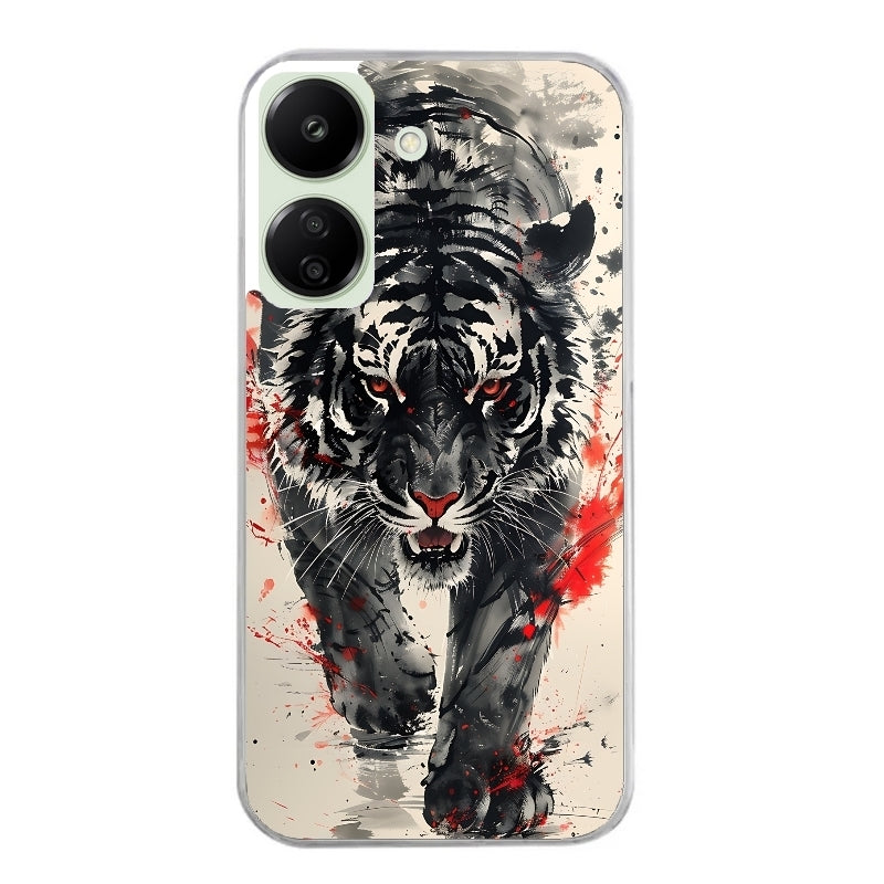 Coque taperso pour POCO C65 4G avec motif tigre japan protection antichoc personnalisée