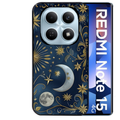 Coque noire taperso pour Redmi Note 15 et PRO PLUS 4G 5G avec motif lune et etoile protection antichoc personnalisée