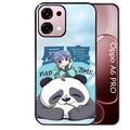 Coque noire taperso pour OPPO A6 PRO 4G et 5G avec motif panda anime protection antichoc personnalisée