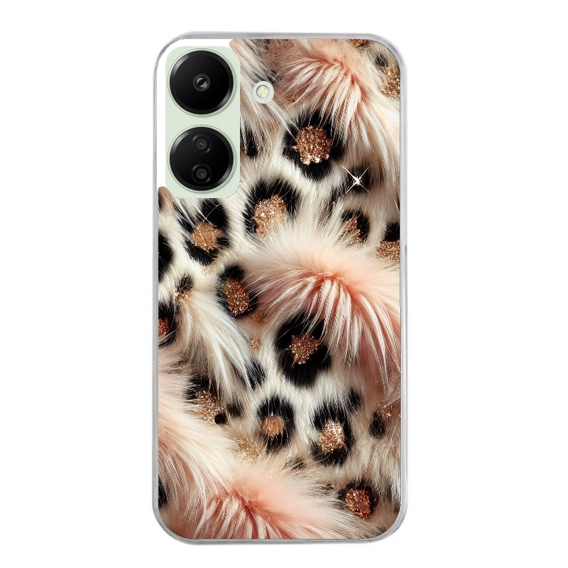 Coque taperso pour POCO C65 4G avec motif effet fourrure leopard 1 protection antichoc personnalisée