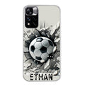 Coque taperso pour Redmi Note 11 4G PRO 5G 11S avec motif foot metal personnalisee protection antichoc personnalisée