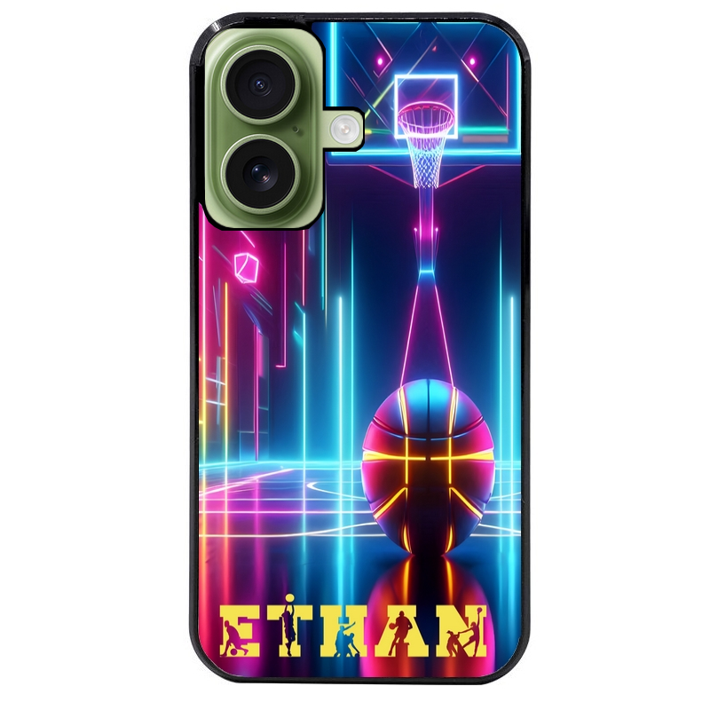 Coque noire taperso pour Iphone 17 17E AIR MAX PRO avec motif basket electro personnalisee protection antichoc personnalisée
