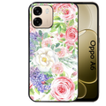Coque noire taperso pour OPPO A6 A6X 4G et 5G avec motif fleur couleur pastel protection antichoc personnalisée