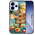 Coque noire taperso pour OPPO Reno 15 et F FS 5G avec motif tropical vacances protection antichoc personnalisée