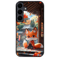 Coque noire taperso pour galaxy A06 A16 A26 A36 A56 avec motif renard et fox anime protection antichoc personnalisée