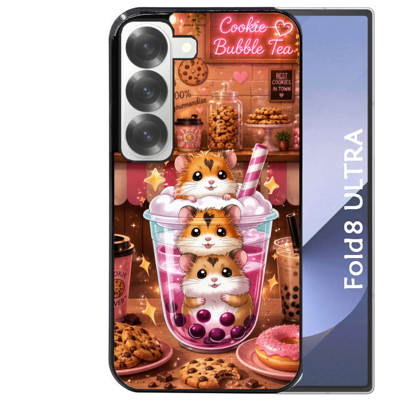 Coque pour Z Fold 8 / ULTRA hamster cookie bubble tea