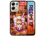 Coque pour Redmi 17 et 17C 4G 5G hamster cookie bubble tea