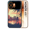 Coque noire taperso pour Honor 600 et 600 PRO avec motif hawaii retro protection antichoc personnalisée