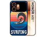 Coque noire taperso pour Honor 600 et 600 PRO avec motif hawaii et surf protection antichoc personnalisée