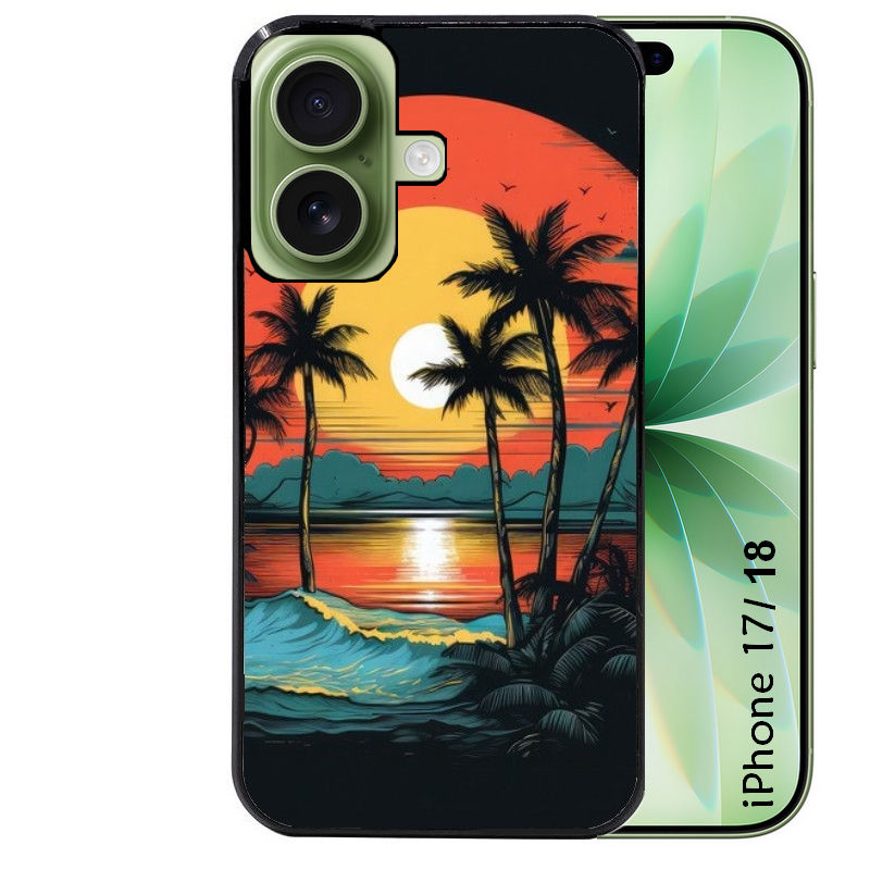 Coque pour Iphone 18 / PRO / PRO MAX / 18E hawaii palmier