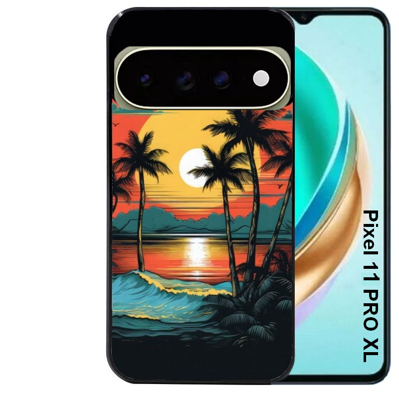 Coque pour Pixel 10 / 11 / PRO / XL hawaii palmier