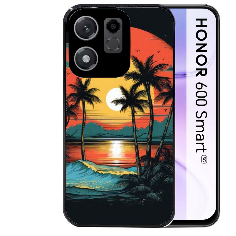 Coque pour Honor 600 SMART hawaii palmier