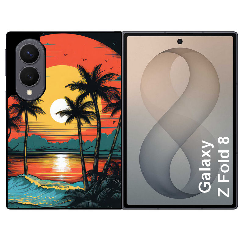 Coque pour Z FOLD 8 hawaii palmier