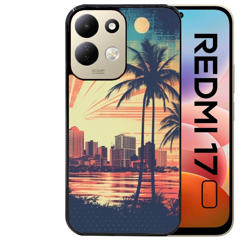 Coque pour Redmi 17 et 17C 4G 5G hawaii retro