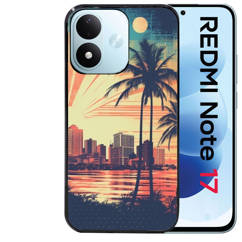 Coque pour Redmi Note 17 et PRO 4G 5G Max hawaii retro
