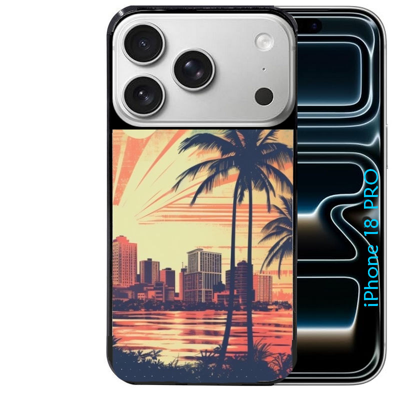 Coque pour Iphone 18 / PRO / PRO MAX / 18E hawaii retro