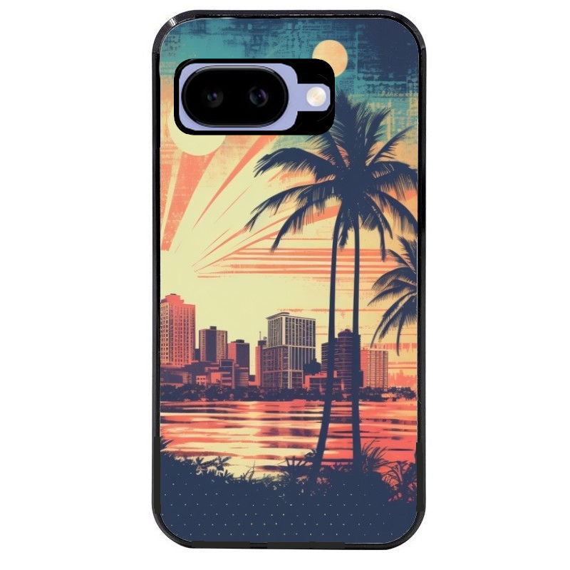 Coque pour Pixel 8A 9A 10A hawaii retro