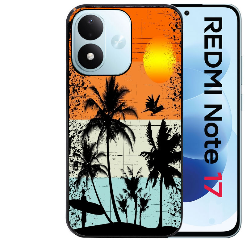Coque pour Redmi Note 17 et PRO 4G 5G Max hawai sun