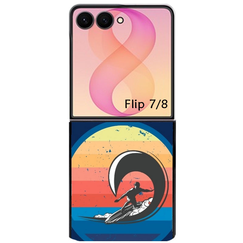 Coque pour Z FLIP 6 7 8 hawaii surf