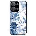 Coque noire taperso pour POCO C85 avec motif japan art protection antichoc personnalisée