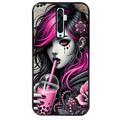 Coque noire taperso pour OPPO Reno 2 et 2Z avec motif anime et gothic boba protection antichoc personnalisée