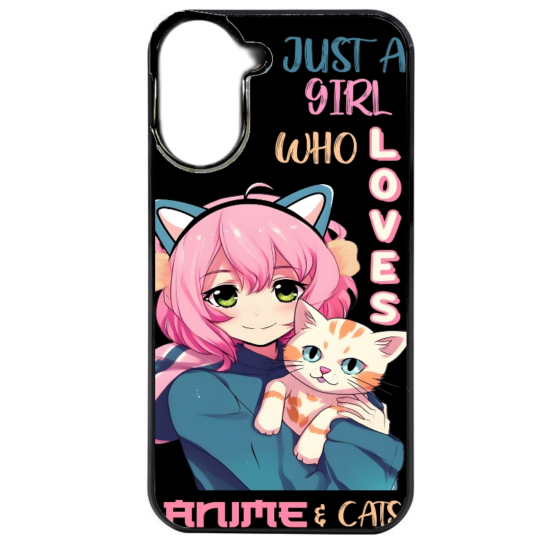 Coque noire taperso pour Redmi A5 4G avec motif anime et chat protection antichoc personnalisée