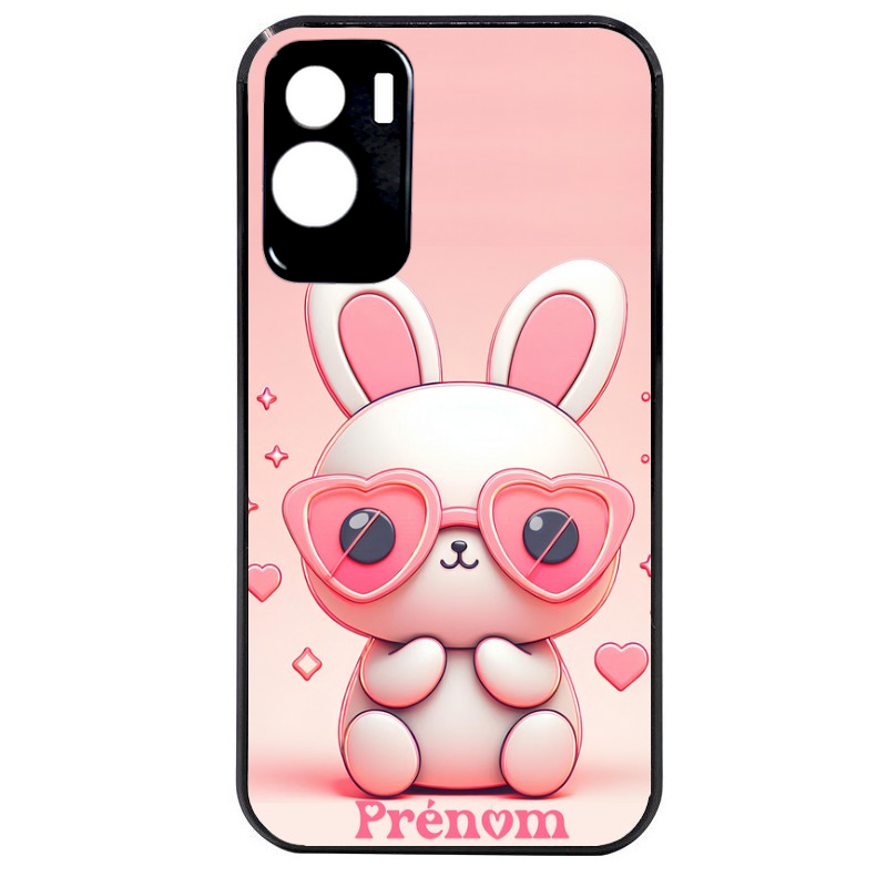 Coque noire taperso pour Honor 70 LITE 90 et LITE avec motif lapin lunettes personnalisee protection antichoc personnalisée