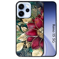 Coque noire taperso pour OPPO Reno 15 et F FS 5G avec motif fleur poinsettia style noel protection antichoc personnalisée