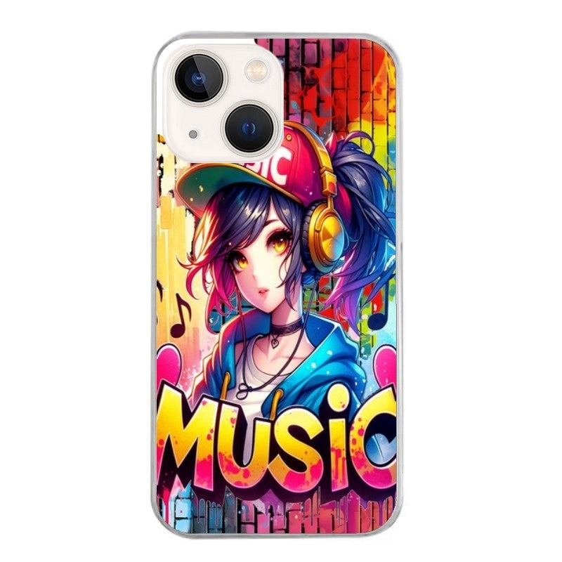 Coque taperso pour Iphone 14 et PRO PLUS PRO MAX avec motif anime manga et music protection antichoc personnalisée