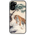Coque noire taperso pour OnePlus Nord CE5 avec motif tigre bonzai protection antichoc personnalisée