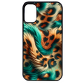 Coque noire taperso pour Moto E13 E14 E15 avec motif effet fourrure leopard 3 protection antichoc personnalisée